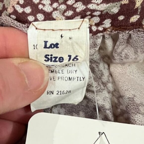 Vintage 70s Sheer Watercolor Floral Print Midi Dress Long Sleeve Tie Neck Ruffle - Picture 3 of 13